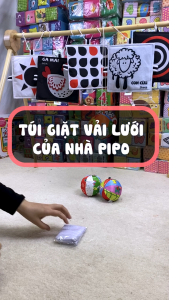 Túi Lưới Giặt Sách Vải Đồ Chơi Và Đồ Dùng Cho Bé - Loại Rút Mềm Kích Thước 26 x 30 cm - Pipovietnam