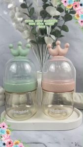 Momosee Botol Susu Bayi PPSU 120ml Newborn Anti Sedak Natural Flow Dot Bayi Baby Bottle BB13 Desain Wide Neck Bayi - Lazada