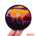 Wilderness Patches On Clothes Mountain Embroidered Patch Adventure Iron On Patches For Clothing Travel Patch Backpack Badges Sew. 