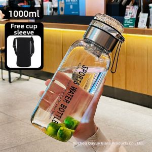 Jiaxun | High-Heat Resistant Portable Tea Water Separation Glass Cup 1000ml