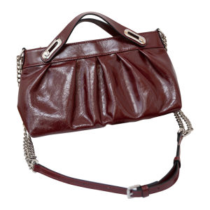 SIFULUN | Golden Bright Skin Genuine Leather Handbag Head Layer Cowhide