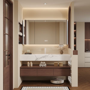 DIPURUI | Vintage Style Hot Bent Ceramic Sink Walnut Color