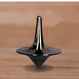 【1Pc Stylish Black Stainless Steel Spinning Top】Inspired by Lost MemoryDurable Modern DesignSpin Gravity Instrument ToyFor Relaxing EntertainmentFuturistic Decompression Toy