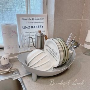 Kitchen Sink Drain Rack Dish Drainer Storage Holder Simple Style Kitchen Countertop Utensil Filter Water Storage Box