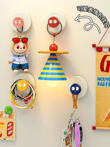 Flinson Door Back Adhesive Suction Cup Vacuum Strong Wall Hook No Trace Sticky Hook Multi Dopaamine Sticky Hook