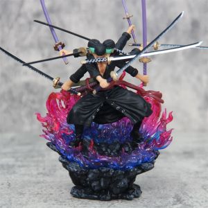 Bandai | One Piece Zoro Action Figure Anime Figure Asura Roronoa Zoro Statue Action Figure Collection Model Toy for Xmas Collection Gitf