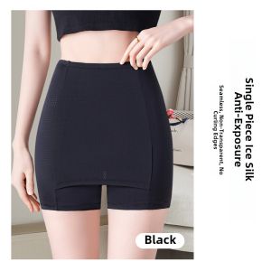 Ice Silk Safety Pants Womens Summer Thin Double Layer Triangle Area Coverage Seamless Underwear Shorts Base Layer Pants