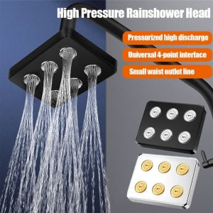 【Original+In Stock】High Pressure Rainshower Head Magic Water Flow Rainfall Shower Head Water Saving Shower Bathroom Accessories