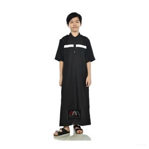 Jubah Anak Laki-laki Lengan PendekToyobo Fodu Lis Dada Series  Umur 2-15thn