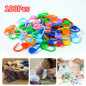 100Pcs Mix Color Plastic Knitting Tools Locking Stitch Markers Crochet Latch Knitting Tools