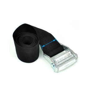 สายรัดสัมภาระแบบรัดแน่น ขนาด 5ซม.x1ม./2ม./3ม./4ม./5ม. สีดำ พร้อมหัวเข็มขัดโลหะ สำหรับรัดกระเป๋าและสินค้า  ดรอปชิปปิ้ง