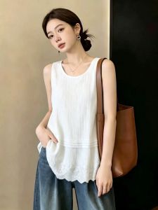 Áo Thun Dây Kéo Voan Không Tay Cho Kích Cỡ Lớn Giúp Gọn Người