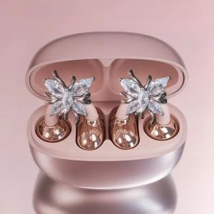 OWS Bluetooth Headphone with Butterfly Earrings Open Wireless Earphones High Sound Quality Wearing Comfortable Long Battery Life Headsets