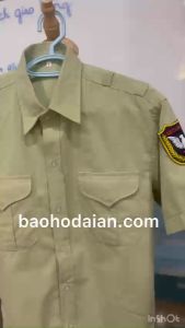 Áo bảo vệ ngắn tay màu xanh vỏ đậu chất vải kate ford thoáng mát ABV08NT