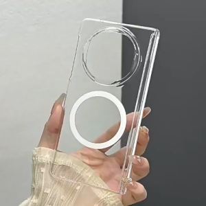 【✅SG Brand】RICHMENT For Honor Magic V6 Case Transparent Magnetic With Shaft Protector Acrylic Cover Shockproof Bumper Funda Ultra-Thin Anti-Yellowing Scratch-Resistant