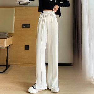 JIANGLU | High Waist Wide Leg Pants Womens Spring Autumn New Loose Slimming Casual Trousers Fashionable Business Office Wear