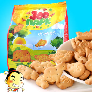 Russian Import Kids Biscuits Alena Zoo Classic Flavor Cartoon Little Cookie Breakfast Snacks