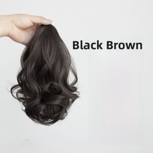 Womens High Ponytail Wig Clip Natural Fluffy Curl Lightweight No Drooping Sensation Fake Tail Braid Hairpiece Change Hairstyle Anti-Aging