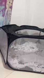 Small Animals Playpen Pet Cage Tent with Zippered Cover Portable Outdoor Yard Fence for Kitten Puppy Hamster Rabbits Guinea Pigs