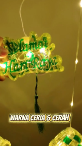 Lampu Tirai Ketupat Selamat Hari Raya Lampu Raya Aidilfitri Lampu Ketupat Ramadhan Eid Decoration Lights Lampu Lip Lap