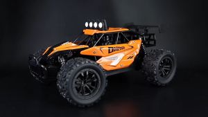 Đồ chơi xe địa hình điều khiển từ xa điều tốc bằng hợp kim có 4 màu đèn LED tần số 2.4 G tỷ lệ 1:16