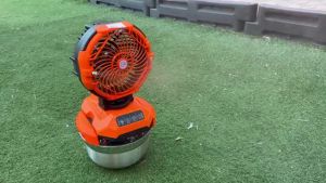 Ausic Portable Misting Fan - 9L Bucket 10-inch Outdoor Fans for Patios/Camping/Beach/Golf etc. 30000mAh USB Rechargeable Battery Powered Floor Water Cooling Fan 3 Strong Winds 3 Spray Mister