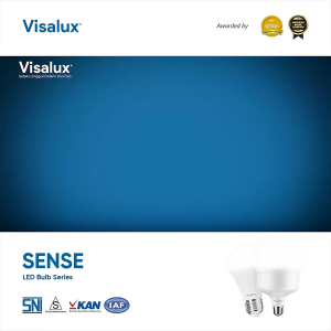 Visalux Lampu LED A-Bulb Sense Sensor 6500K Daylight / Lampu Sensor Cahaya Otomatis Putih 9W (SEN-VPS5509DL)