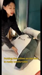 Triangular Solid Color Lumbar Support Pillow Bedside Soft Large Backrest Waist Cushion Dormitory Bed Back Cushion Office Pillow