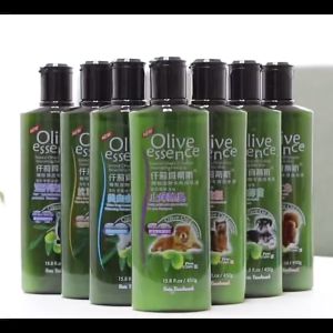 Organic Olive Essence Pet Dog Cat Shampoo Kucing Syampu Sabun Kucing Antibacteria Tick Flea Hair Fall Sensitive Skin Shiny Fur (450ml) 猫狗沐浴露 宠物沐浴露