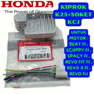 KIPROK K25 + SOKET KCJ HONDA BEAT FI/SCOPPY FI/SPACY FI/REVO FIT FI/REVO X FI/REVO FU ORIGINAL 100%.