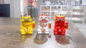 【Keep_Real】สิงโตพยักหน้าเรียกทรัพย์ ตกแต่งภายในรถยนต์ สิงโตเชิดสิงโต พลังงานแสงอาทิตย์ สไตล์จีน แก้ฮวงจุ้ย