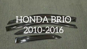 กันสาด กันลม คิ้วประตู คิ้ว ดำทึบ รุ่น 5ประตู ฮอนด้า บริโอ้ Brio 2010 - 2016 ใส่ร่วมกันได้ทุกปี (งานจริงมีสกีนโลโก้) A