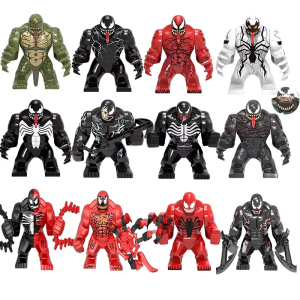 Hot Toys | Marvel superhero building blocks Spider Man Venom Riot Slaughter Symbiosis anime characters childrens toys birthday gifts