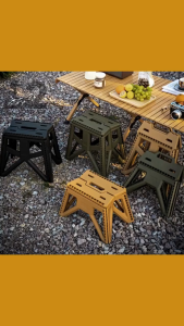 Portable Foldable Chair - Strong Bearing Outdoor Camping Chair | Lightweight Plastic Fishing Stool
