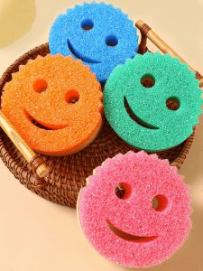 Scrubdaddy Smiley Face Mummy Double-Sided Magic Cleaning Brush Strong Decontamination Sponge Washing Pot Bowl Classic Dad