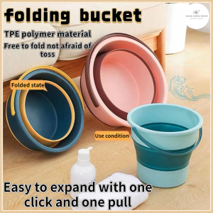10L/17L  bucket Folding bucket portable collapsible basin camping beach fishing multifunctional bucket COD