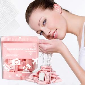 Khăn Giấy Nén Dùng Một Lần 30 Chiếc Kích Thước 9.4 X 11.8 Inch Dùng Cho Du Lịch Cắm Trại Đi Bộ Đường Dài - Thương Hiệu MOZHOU