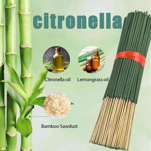 20/56/101/400 Natural Citronella Incense Sticks - Long-Lasting Lemongrass Fragrance Bamboo Wood and Bamboo Chips with Citronella Oil Suitable for Outdoor Camping Hiking Gardens Courtyards - Essential for Holidays (Halloween Christmas Thanksgivin...