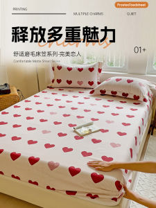 Thickened Pure Cotton Bed Canopy Single Piece 100% Cotton Mattress Protector Bed Cover 180x200cm Bedding Protector Skin-friendly