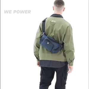 Ready Stock!! WE POWER Fashion Men Waist Bag Pouch Bag Chest Bag Sport Bag Fanny Pack Water Resistant Nylon