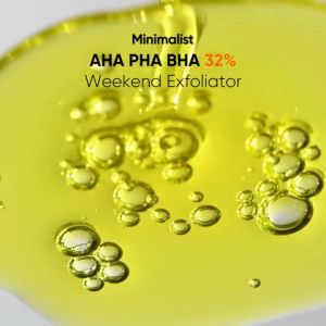 Minimalist 32% AHA + BHA + PHA Face Peeling Solution for Advanced Users | Exfoliator for Smooth Glowing Skin | For Women & Men | 30 ML