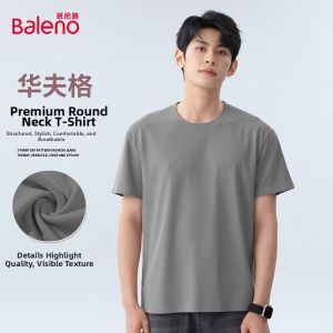 BALENO | Heavyweight Gray Mens Waffle Texture T-Shirt