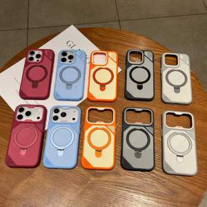 Luxury Magnetic Heat Dissipation Stand Phone Case For iPhone 18 12 13 14 15 16 17 Pro Max Plus i18 5G Shell Shockproof Protector Matte Back Cover