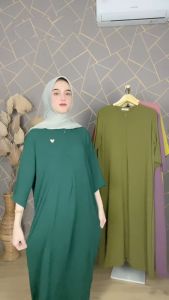 TERMURAH DASTER CRINGKLE POLOS MODEL TANGAN 3/4 KEKINIAN MUAT JUMBO MAHREEN STORE