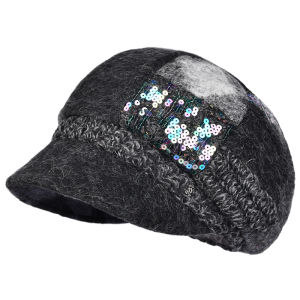 Klrmor Forehead Wind-Resistant Woolen Patchwork Plaid Octagonal Hat Female Winter British Autumn Beret Pile Heap Cap Change Face Shape