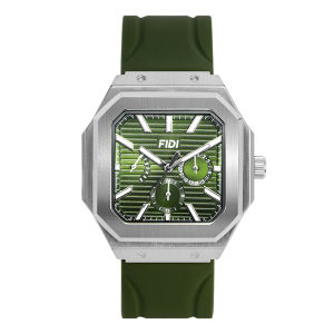 FIDI Mens Square Quartz Watch Youth Fashion Sports Style 30ATM Waterproof Multi functional with Night Light