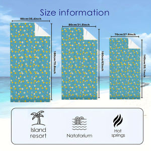 Blue Daffodil Print Beach Towels Ultra Lightweight Quick Drying Super Absorbent Summer Essential Fast-Drying Towel for Beach