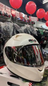 Gille Helmet 135 GTS V1 PLAIN Motorcycle Helmet Full Face Dual Visor with Iridium Lens and Keychain