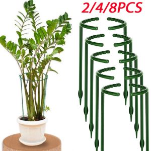 4PCS Plastic Plant Support Ring Semicircle Plant Fixed Rod Holder Flowers Vine Climbing Bracket Gardening Tool