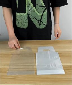 100pcs Dotted Take Out Plastic Bags | Single & Double Handle Beverage Bags | Milk Tea Fruit Tea Green Tea & Frappe